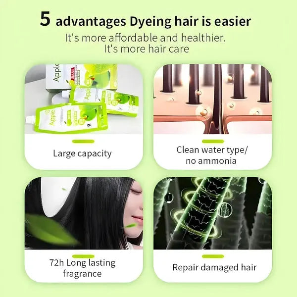 Original Apple Ammonia-Free كريم لون الشعر – Organic, (1000ML)