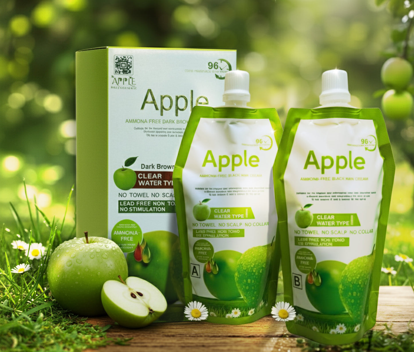 Original Apple Ammonia-Free  Hair Color Cream – Organic, (1000ML)